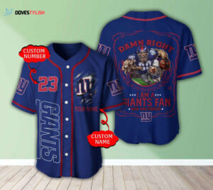 New York Giants Personalized Baseball Jersey