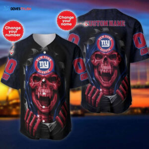New York Giants Personalized Baseball Jersey Gift for Men Dad