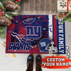 New York Giants Personalized Doormat Home Decor 2025