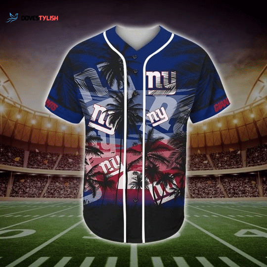 New York Giants Tropical Baseball Jersey Gift for Men Dad New York Giants Tropical Baseball Jersey Gift for Men Dad