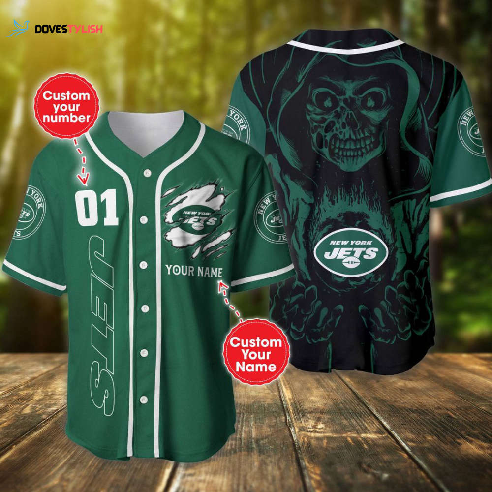 New York Jets Baseball Jersey Custom Name And Number New York Jets Baseball Jersey Custom Name And Number