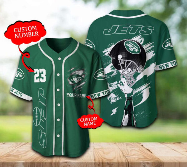 New York Jets Baseball Jersey Personalized