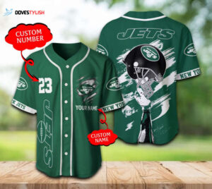 New York Jets Baseball Jersey Personalized