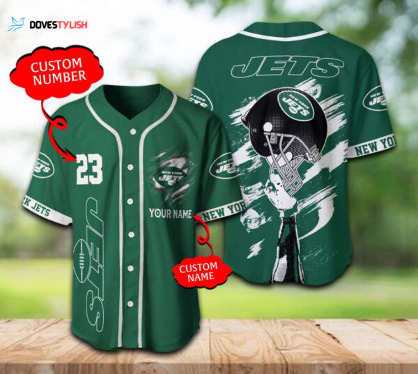 New York Jets Baseball Jersey Personalized