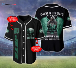 New York Jets Personalized Baseball Jersey