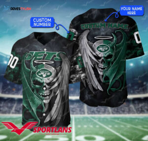 New York Jets Personalized Baseball Jersey