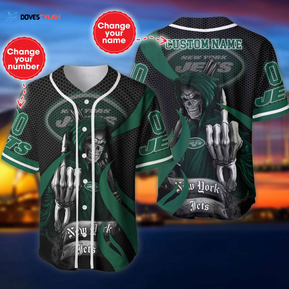 New York Jets Personalized Baseball Jersey New York Jets Personalized Baseball Jersey