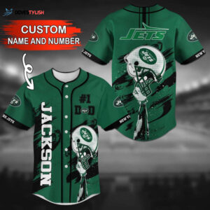 New York Jets Personalized Baseball Jersey