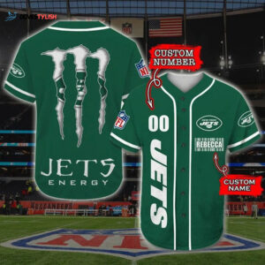 New York Jets Personalized Baseball Jersey