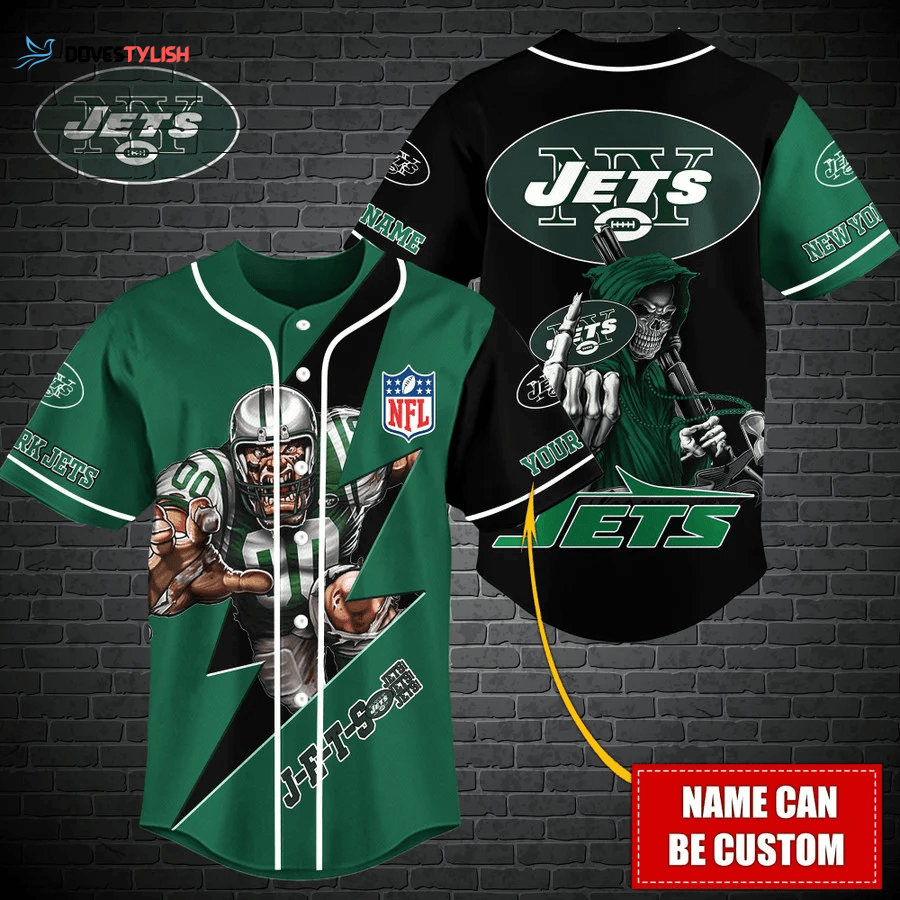 New York Jets Personalized Baseball Jersey New York Jets Personalized Baseball Jersey