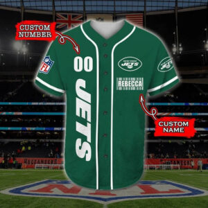New York Jets Personalized Baseball Jersey