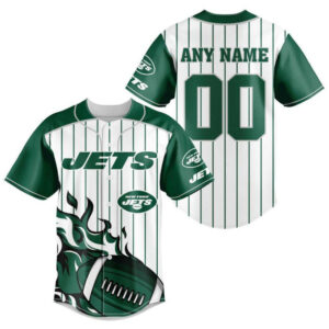 New York Jets Personalized Baseball Jersey