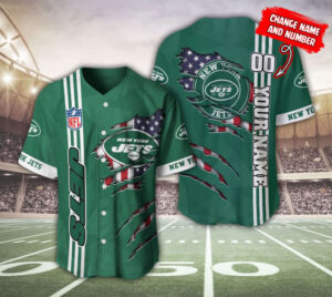 New York Jets Personalized Baseball Jersey