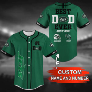 New York Jets Personalized Baseball Jersey