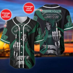New York Jets Personalized Baseball Jersey
