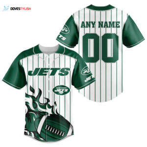 New York Jets Personalized Baseball Jersey