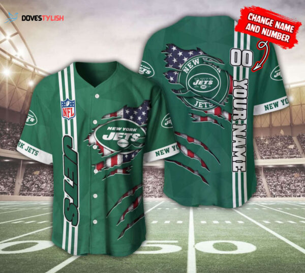 New York Jets Personalized Baseball Jersey