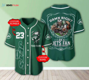 New York Jets Personalized Baseball Jersey
