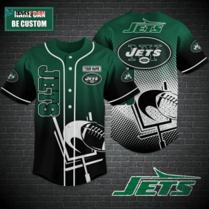 New York Jets Personalized Baseball Jersey