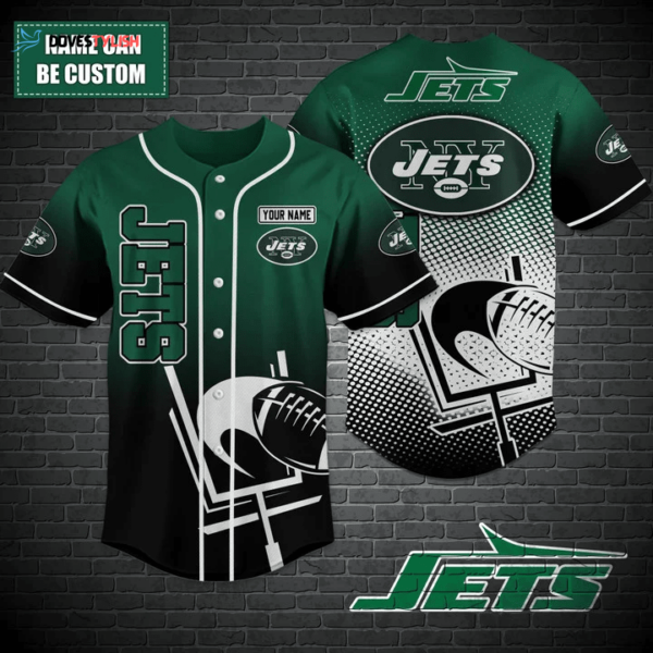 New York Jets Personalized Baseball Jersey