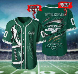 New York Jets Personalized Baseball Jersey