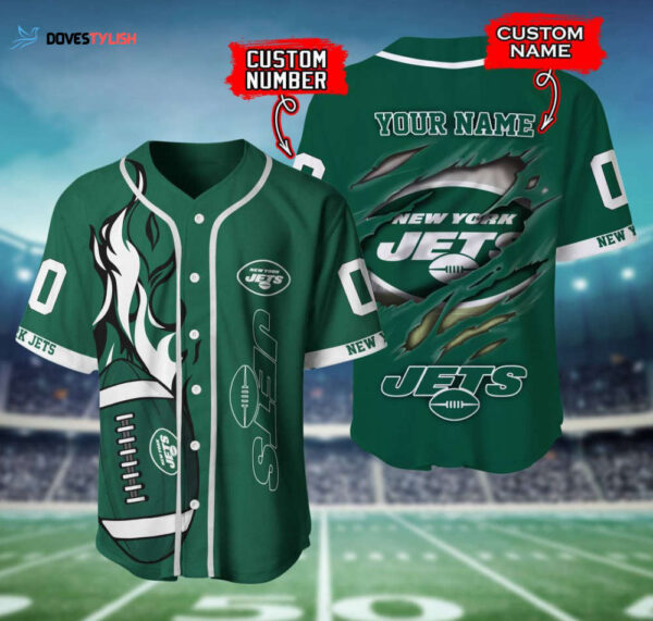 New York Jets Personalized Baseball Jersey
