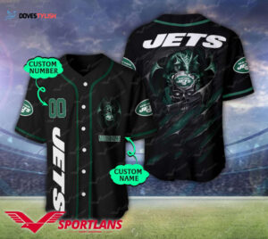 New York Jets Personalized Baseball Jersey