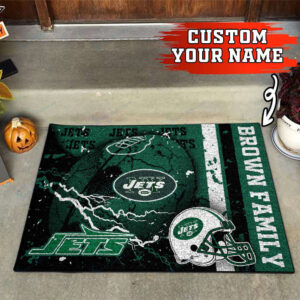 New York Jets Personalized Doormat Home Decor 2025