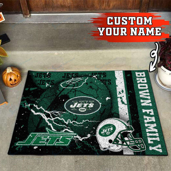 New York Jets Personalized Doormat Home Decor 2025