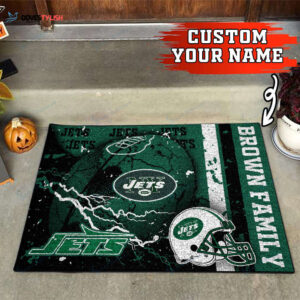New York Jets Personalized Doormat Home Decor 2025