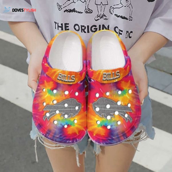 Nfl Buffalo Bills Tie Dye Printed Rubber Clogs Shoes Clogs Unisex Footwear