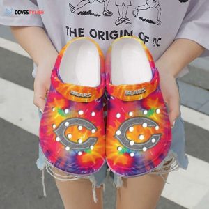 Nfl Chicago Bears Tie Dye Printed Rubber Clogs Shoes Clogs Unisex Footwear