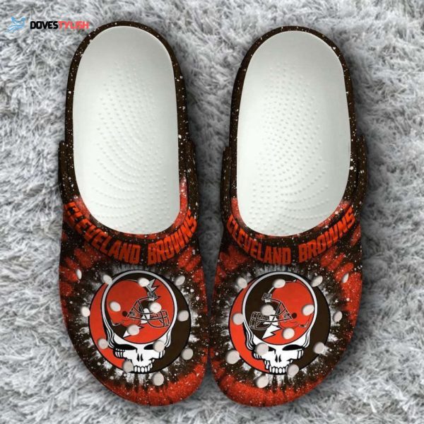 Nfl Cleveland Browns Grateful Dead Classic for lover Rubber Crocs Shoes Clogs Unisex Footwear