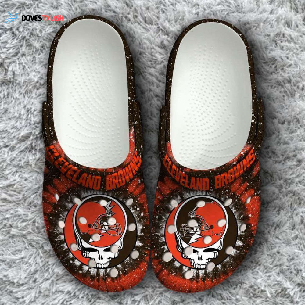Nfl Cleveland Browns Grateful Dead Classic for lover Rubber Crocs Shoes Clogs Unisex Footwear Nfl Cleveland Browns Grateful Dead Classic for lover Rubber Crocs Shoes Clogs Unisex Footwear