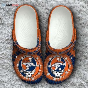 Denver Broncos Grateful Dead Crocband Clogs - Comfy & Stylish NFL Footwear