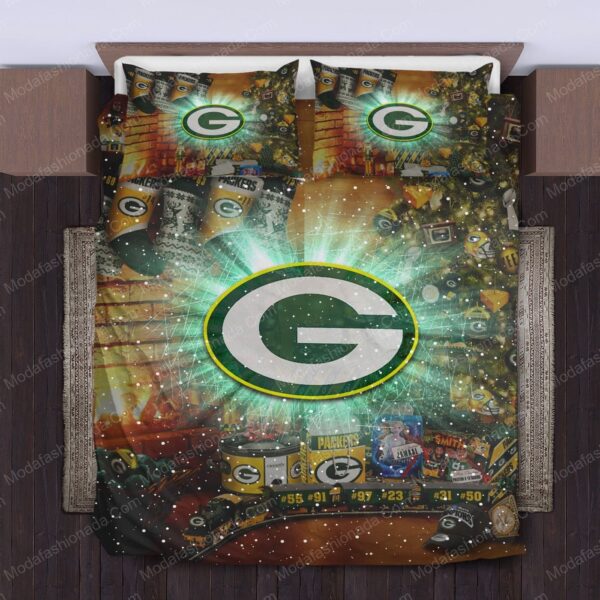 NFL Green Bay Packers Logo Christmas Bedding Sets