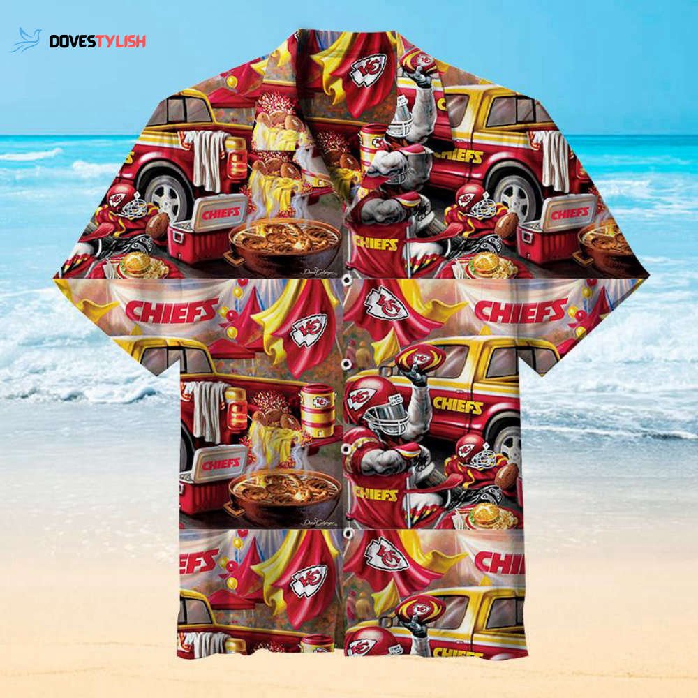 NFL Kansas City Chiefs Casual Hawaiian Shirt NFL Kansas City Chiefs Casual Hawaiian Shirt