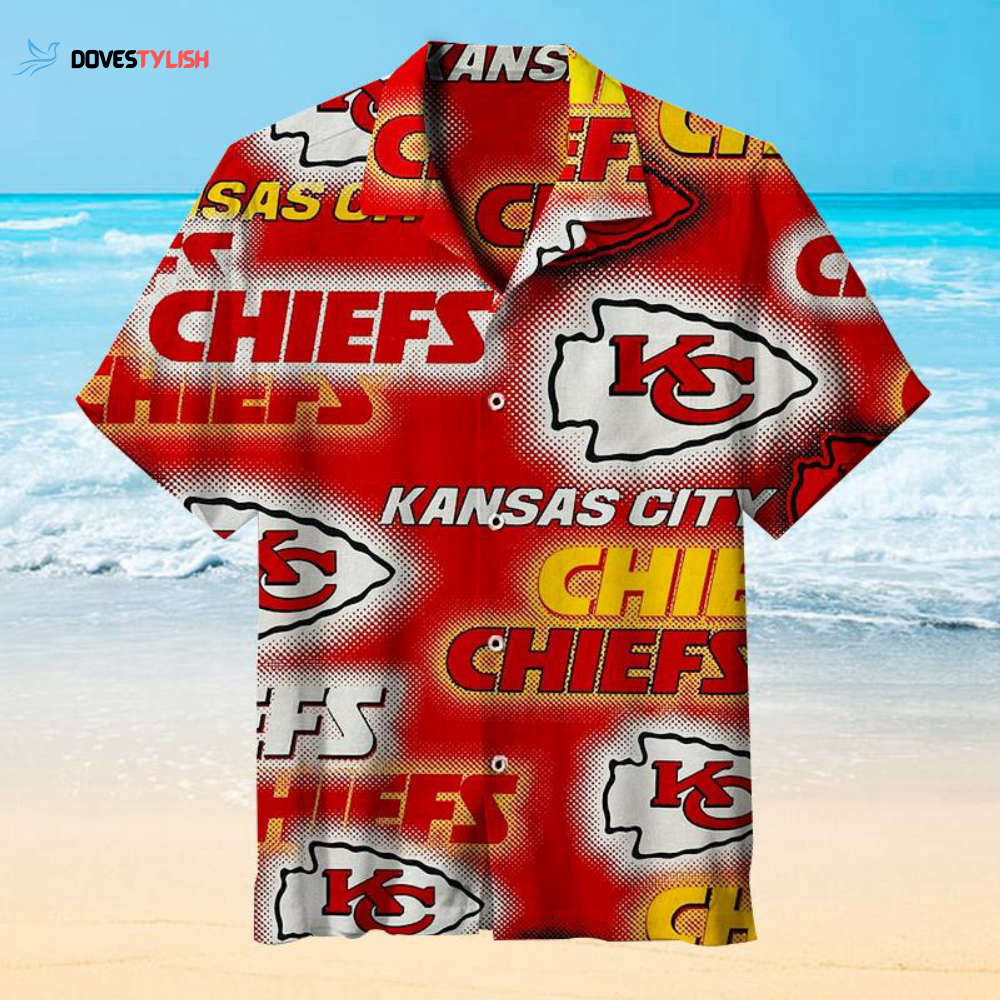 NFL Kansas City Chiefs Short Sleeve Hawaiian Shirt NFL Kansas City Chiefs Short Sleeve Hawaiian Shirt