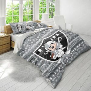 NFL Las Vegas Raiders Mickey Mouse Bedding Sets 3