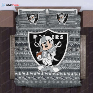 NFL Las Vegas Raiders Mickey Mouse Bedding Sets