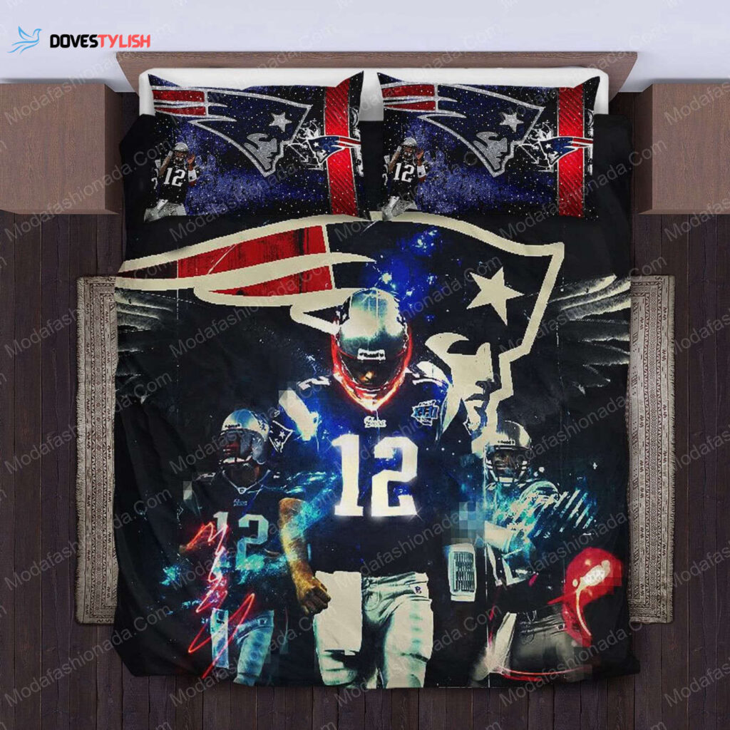 NFL New England Patriots Logo Christmas Bedding Sets NFL New England Patriots Logo Christmas Bedding Sets
