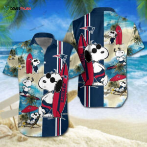 NFL New England Patriots Middily Snoopy Hawaiian Shirt Men & Women Aloha Shirt