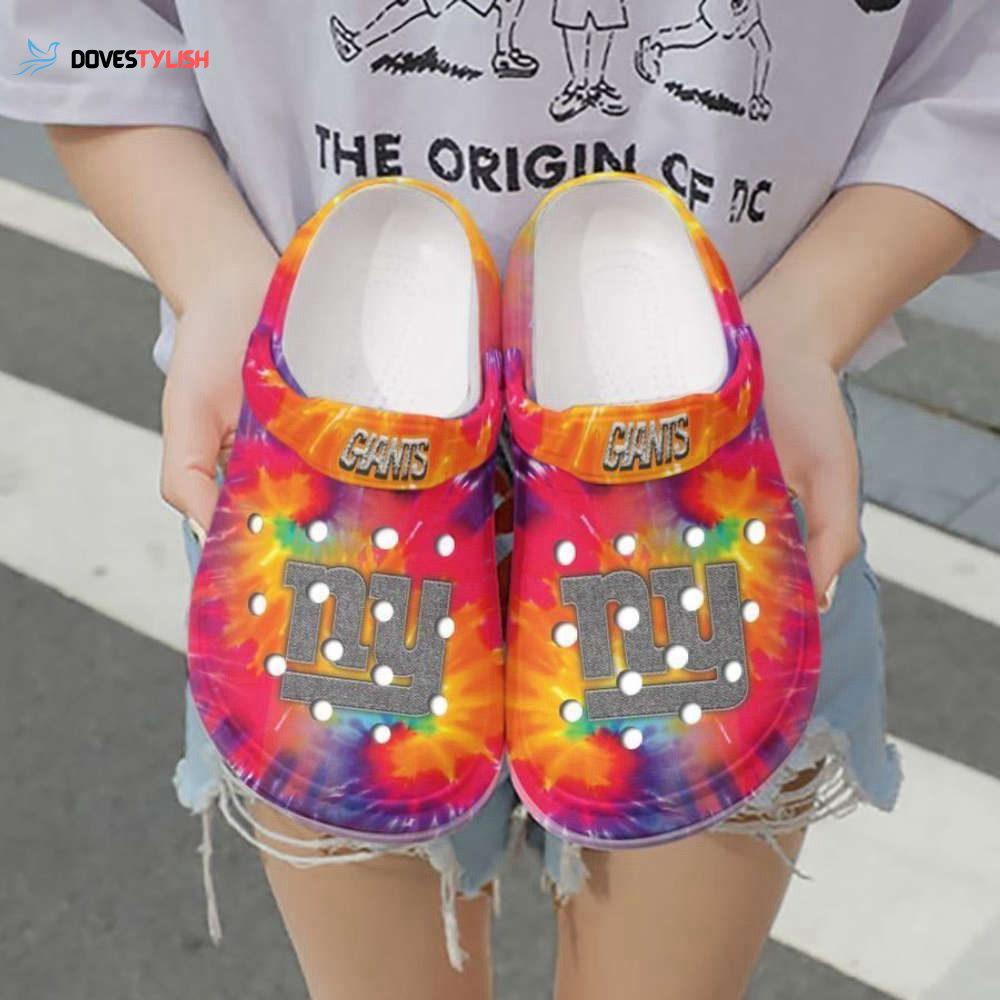 Nfl New York Giants Tie Dye Printed Classic Rubber Clogs Clogband Clogs Comfy Footwea Nfl New York Giants Tie Dye Printed Classic Rubber Clogs Clogband Clogs Comfy Footwea