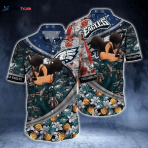 NFL Philadelphia Eagles Mickey Mouse Hawaiian Shirt - Men & Women Aloha Wear