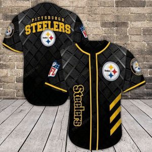 NFL Pittsburgh Steelers Iron Black Edition Baseball Jersey Unisex Shirt