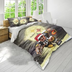 NFL Pittsburgh Steelers Logo Christmas Bedding Sets 3
