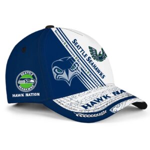 NFL Seattle Seahawks Custom Name Classic Cap 3