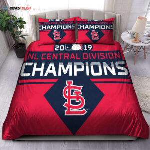 Nl Central Division Champions St Louis Cardinals Mlb Luxury Bedding Set Duvet Cover Comforter Cover and Pillow Case