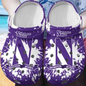 Northwestern Wildcats Clog Shoes, Water Shoes – Gift for Men Women Fans – Gift for Men Women Fans