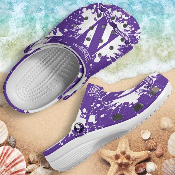 Northwestern Wildcats Clog Shoes, Water Shoes – Gift for Men Women Fans – Gift for Men Women Fans